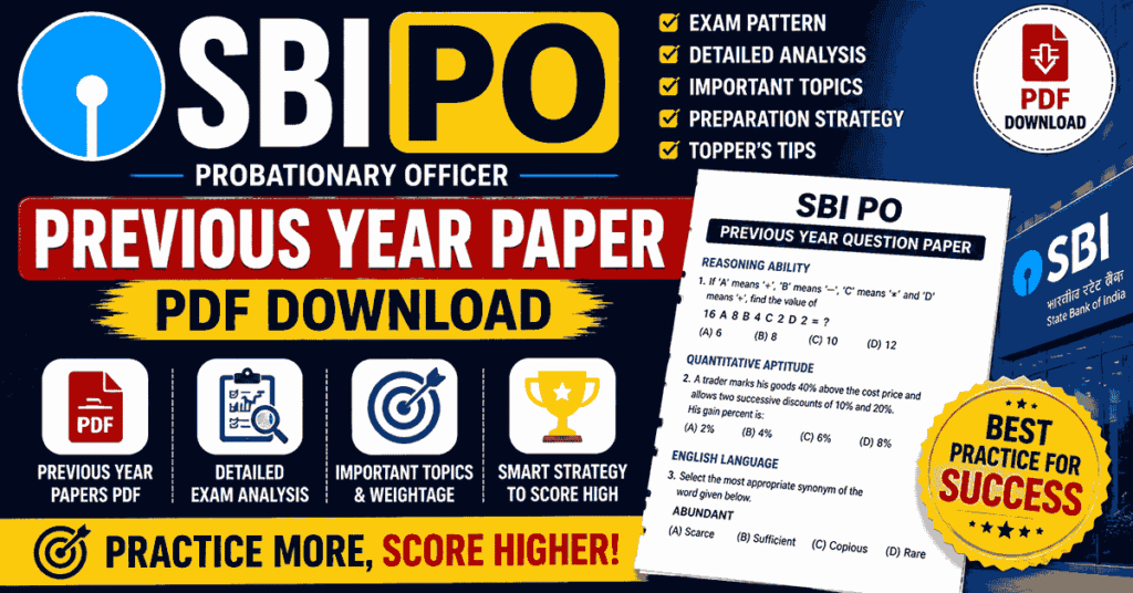 SBI PO Previous Year Paper